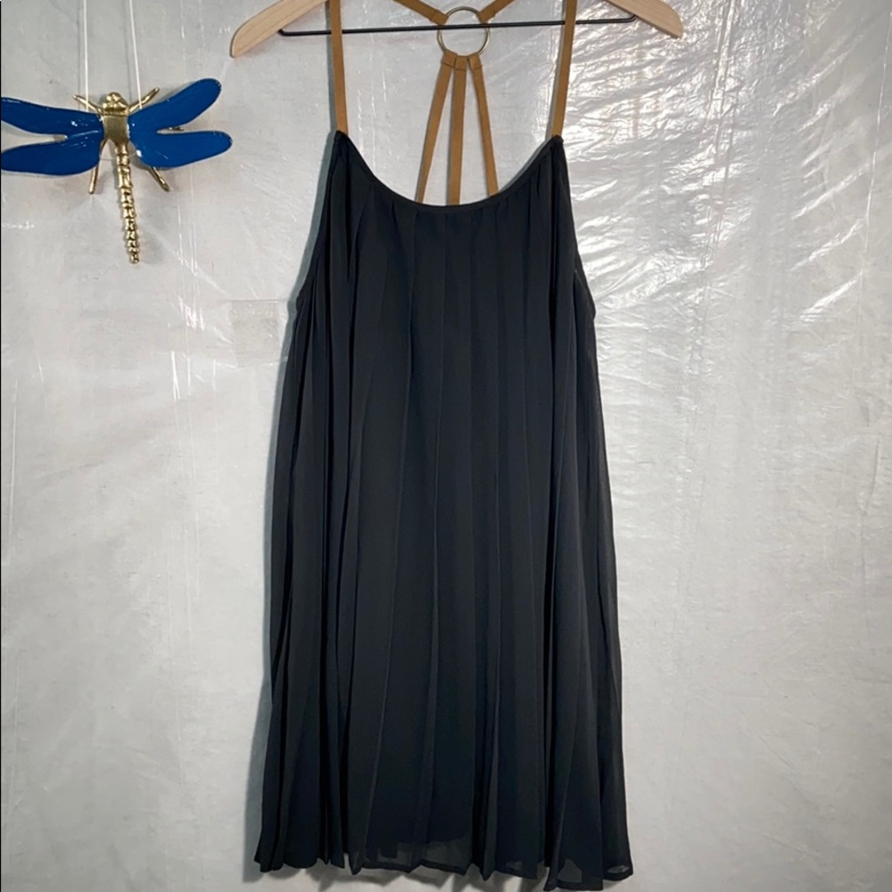 Filly Flair Black Pleated Mini Dress